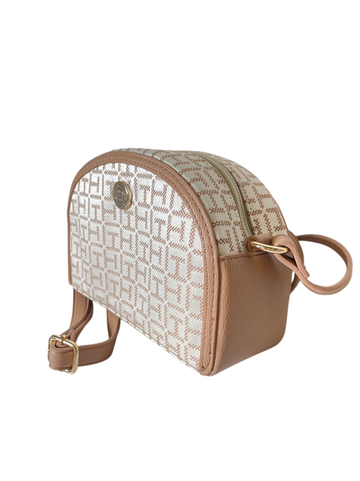 Bolsa Crossbody Tommy Hilfiger Monograma Beige | Estilo Clásico, Tamaño Ideal