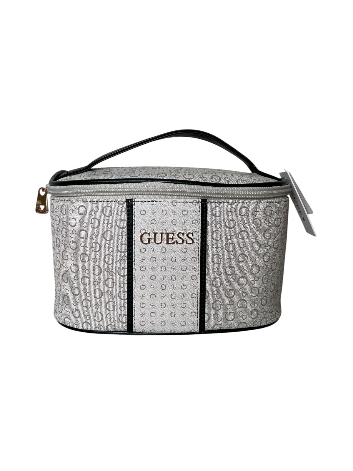 Cosmetiquera Guess Monogram Beige y Gris